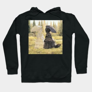 Black cat and white cat Hoodie